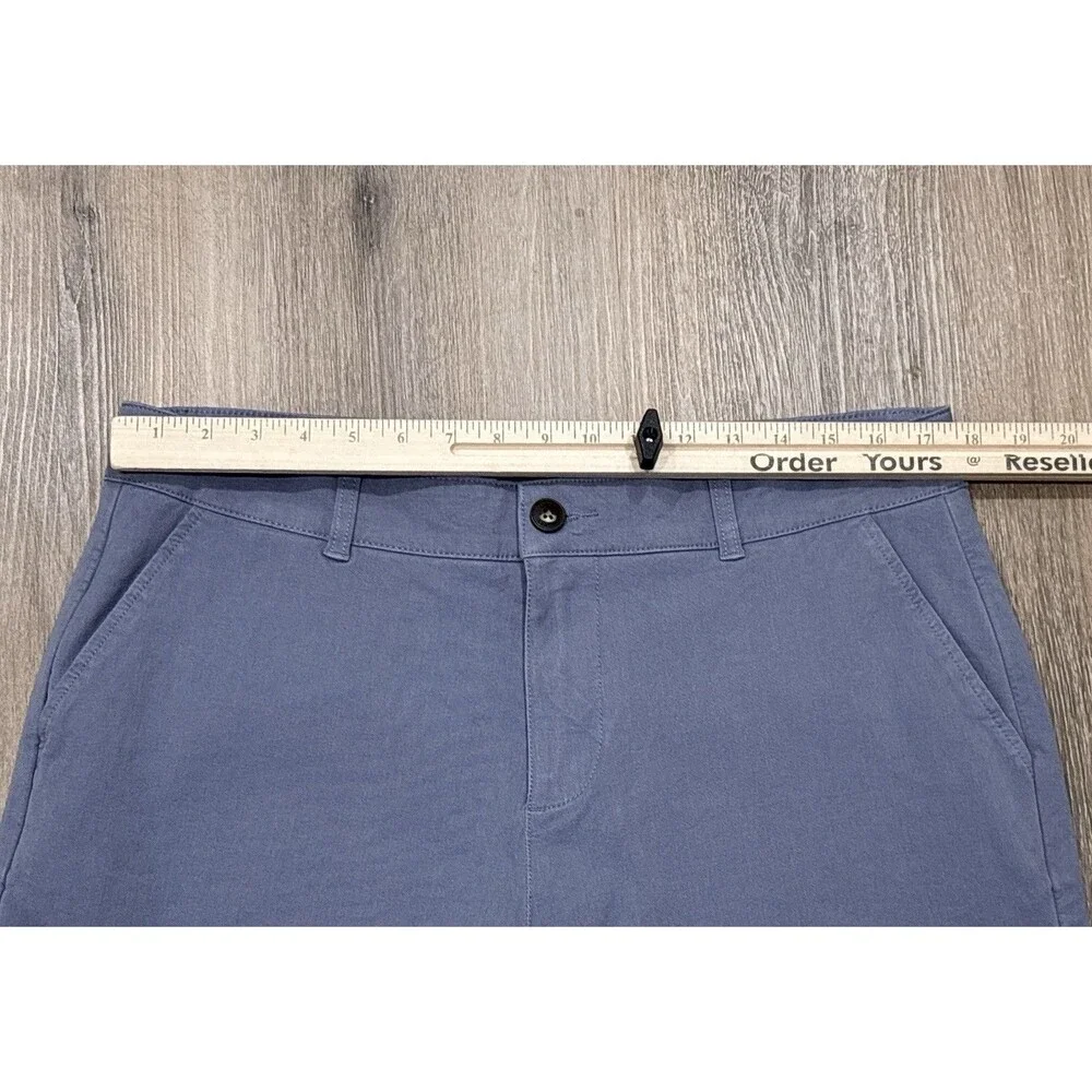 Mugsy Shorts Mens 35 Blue Marinas Stretch Chino Pockets 9